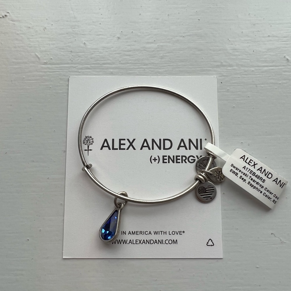 Alex and Ani Swarovski Sapphire Bracelet